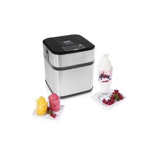 Aparat de inghetata, iaurt, serbet Princess 282605, 12W, capacitate 1.5 l, timp preparare 20 minute, display LCD, inox