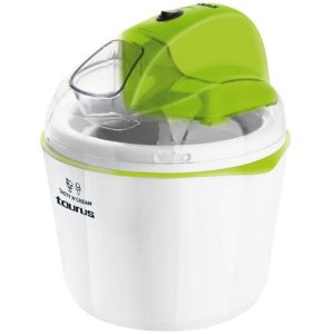 Aparat de inghetata Taurus Tasty N Cream, 12W, vas aluminiu 1,5l, timp preparare 20 min-40 min, Alb/Verde