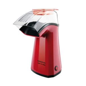 Aparat de popcorn Taurus Pop N Corn, 1100W, gatire cu aer cald in 2-3 min, capacitate mare, pahar dozare, Rosu/Negru