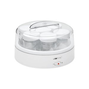 Aparat de preparat iaurt Clatronic JM3344, 1,1 litri, pahare din sticla, Capac Transparent, Alb