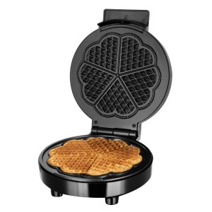 Aparat pentru preparat vafe STARCREST WM-1912, 1000 W, 5 vafe, Placi antiaderente, Indicator luminos, Negru