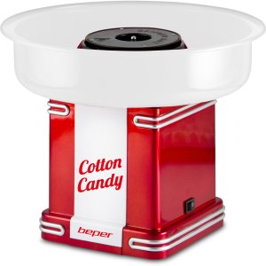 Aparat pentru vata de zahar Beper 90.396Y, Alb/Rosu