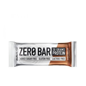 Baton Proteic, Biotech Usa, Zero Bar cu aroma de Double Chocolate, 50 grame