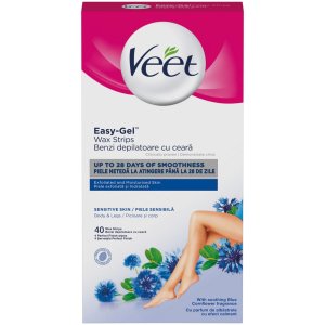 Benzi depilatoare de ceara Veet Easy-Gelwax 