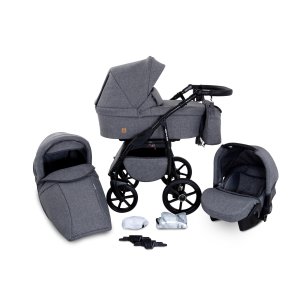 Carucior copii 3 in 1 Boston Grey Jeans