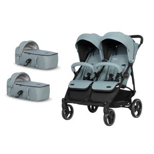 Carucior de gemeni 2 in 1 Easy Go Domino, Mineral Green