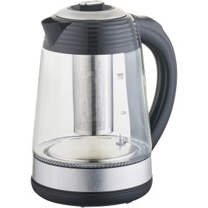 Fierbator Star-Light FDG-1722TGS, 2200W, 1.7L, Filtru ceai detasabil, Control digital, Display LCD, Iluminare LED, Oprire automata, Sticla/Inox