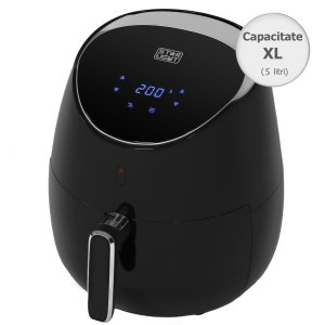 Friteuza digitala fara ulei XL Star-Light Airfryer DAFB-5020BL, 2000W, 5.0 L, Control Digital, 8 Programe Presetate, Negru
