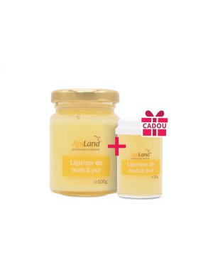 Pachet Lăptişor de matcă PUR convențional 100g + 25g GRATIS