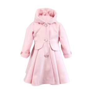 Palton stofa model Eliza, culoare roz, marime 110 cm, varsta