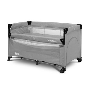 Patut pliabil turistic pentru copii cu etaj suplimentar si laterala