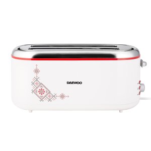 Prajitor de paine Daewoo DBT90TR, 1500 W, design traditional, control electronic rumenire, functie dezghetare, functie reincalzire, functie anulare, indicator luminos, tavita pentru firimituri, spatiu depozitare cablu, Alb