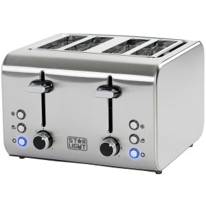 Prajitor de paine Star-Light TD-4160W, 1600 W, 4 felii, Grad de rumenire ajustabil, 7 trepte, Functie dezghetare, Inox