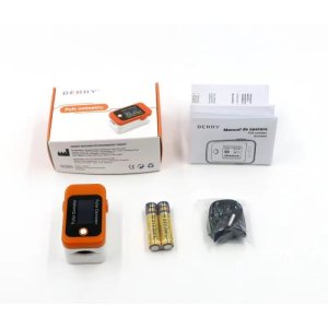 Pulsoximetru profesional de deget, Berry, gri