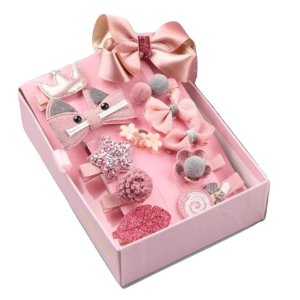 Set 18 bucati accesorii prindere par fetite: fundite, elastice