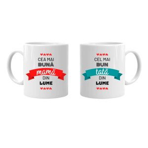 Set cani personalizate pentru parinti, ”Cea mai buna mama”