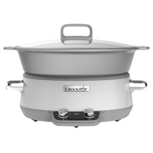 Slow cooker Crock-Pot CSC027X-01, 6.0 l, Digital, Vas de ceramica, Alb