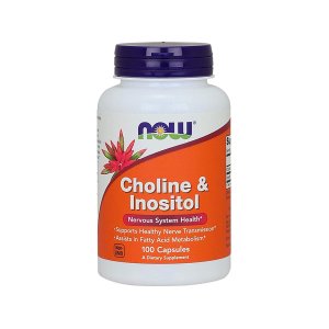 Supliment nutritiv Now Foods Choline &amp; Inositol cu colina si inositol, 100 de capsule vegetale