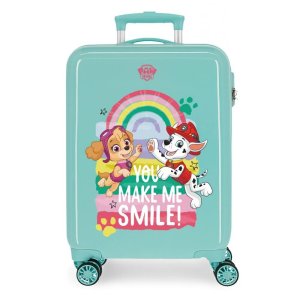 Troler cabina ABS 55 cm Paw Patrol Be Happy turcoaz