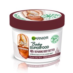 Unt de corp cu efect reparator si absorbtie rapida Garnier Body Superfood Cacao